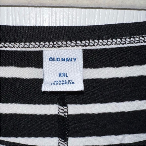 Old Navy Black & White Stripe Spaghetti Strap Halter Jersey Knit Swing D… - Picture 5 of 8